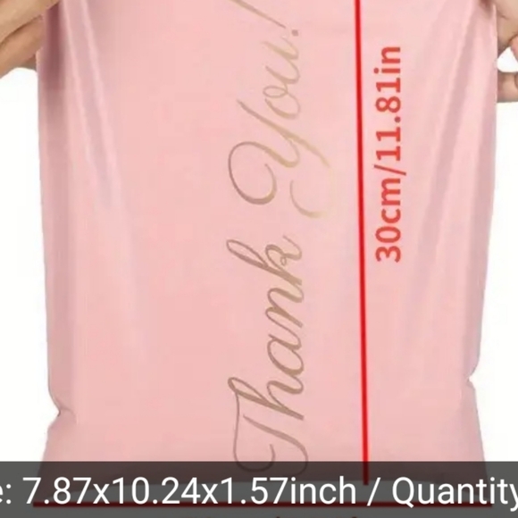 Pink THANK YOU Polymailer Waterproof Tearproof Mailing Bags Small Qty 25hp🔥🔥🔥 - Picture 6 of 6